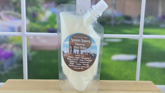London Legacy squeezable wax melts handmade by The Scented Angels – sophisticated masculine fragrance