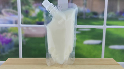back of squeezable wax melt pouch for London Legacy