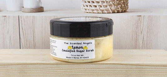 Luxurious Lemon Emulsified Sugar Scrub The Scented Angels Emulsified Sugar Scrub