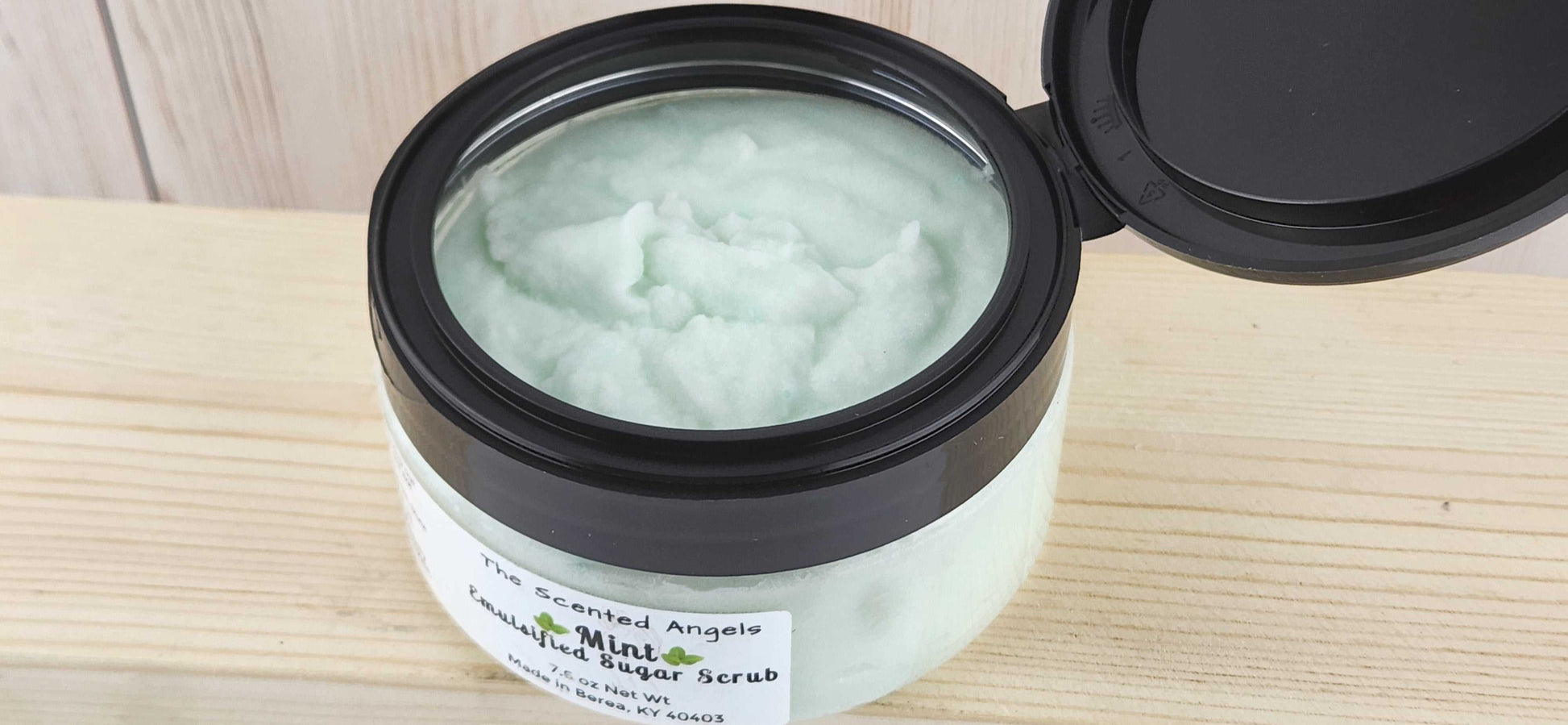 Luxurious Mint Emulsified Sugar Scrub The Scented Angels Emulsified Sugar Scrub