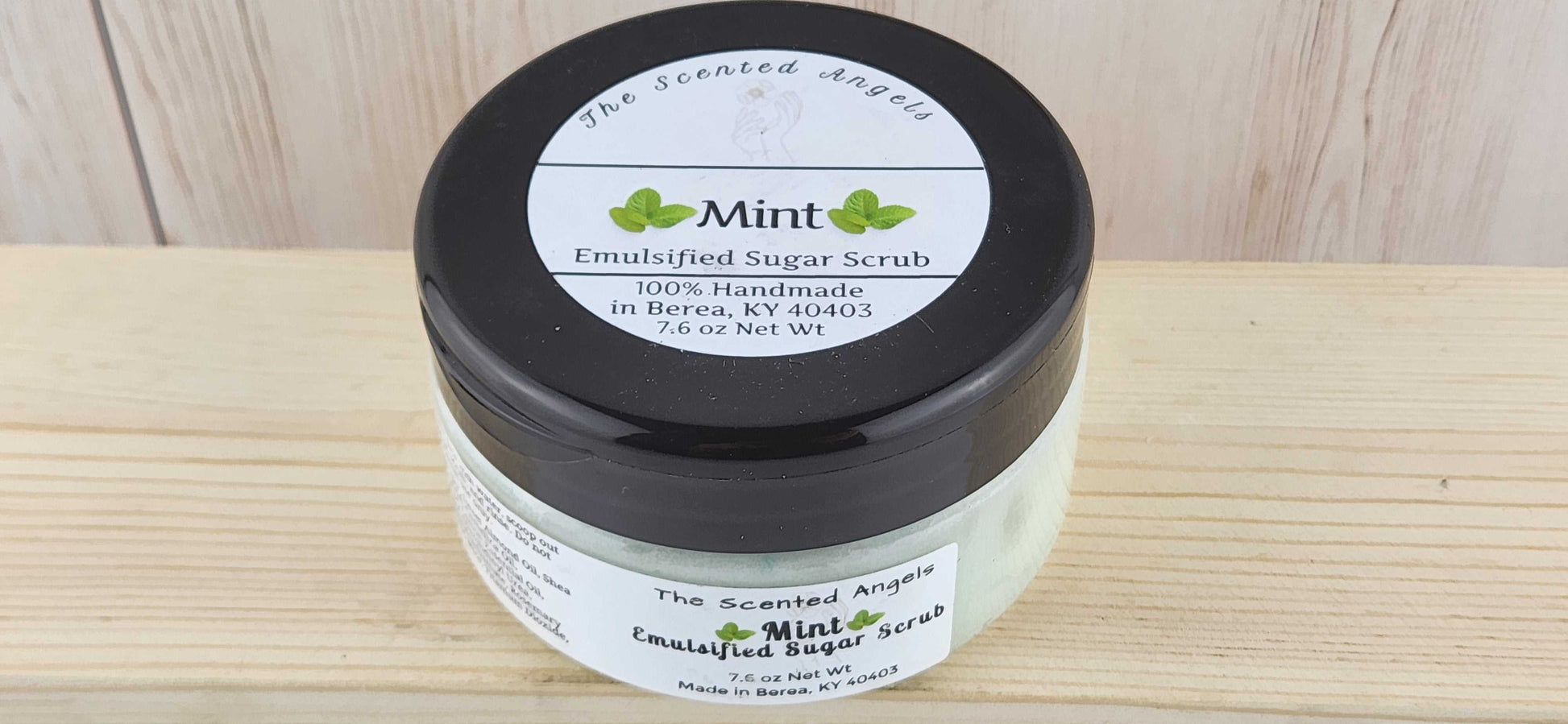 Luxurious Mint Emulsified Sugar Scrub The Scented Angels Emulsified Sugar Scrub