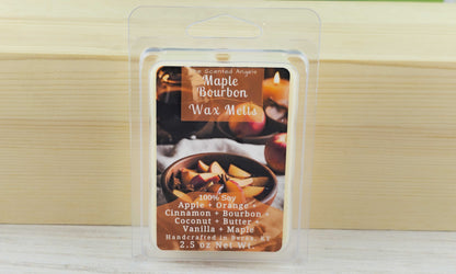 Maple Bourbon -- 100% Soy Wax Melts - 2.5 oz - 6 cubes The Scented Angels Wax Melts