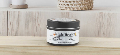 Maple Bourbon Scented 100% Soy Wax Candle - Black The Scented Angels Soy Candles