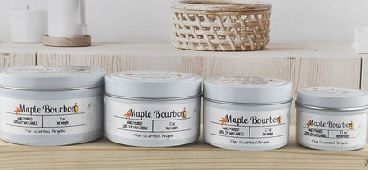 Maple Bourbon Scented 100% Soy Wax Candle - White The Scented Angels Soy Candles