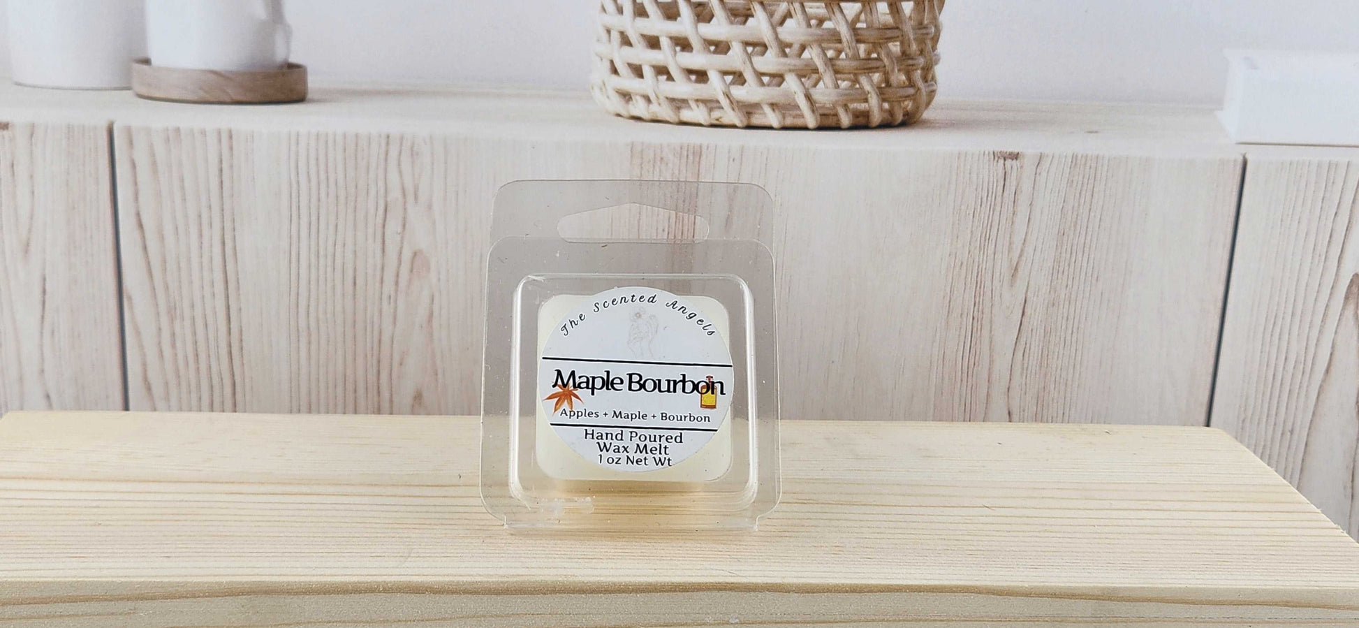 Maple Bourbon Scented Wax Melts - 2.5 oz - 6 cubes - Home Fragrance The Scented Angels Wax Melts