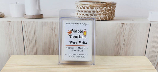 Maple Bourbon Scented Wax Melts - 2.5 oz - 6 cubes - Home Fragrance The Scented Angels Wax Melts