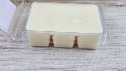 opened clamshell close up view of wax melt