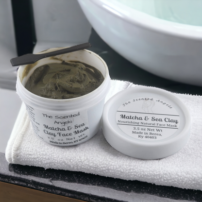 Matcha & Sea Clay Face Mask The Scented Angels Face Mask