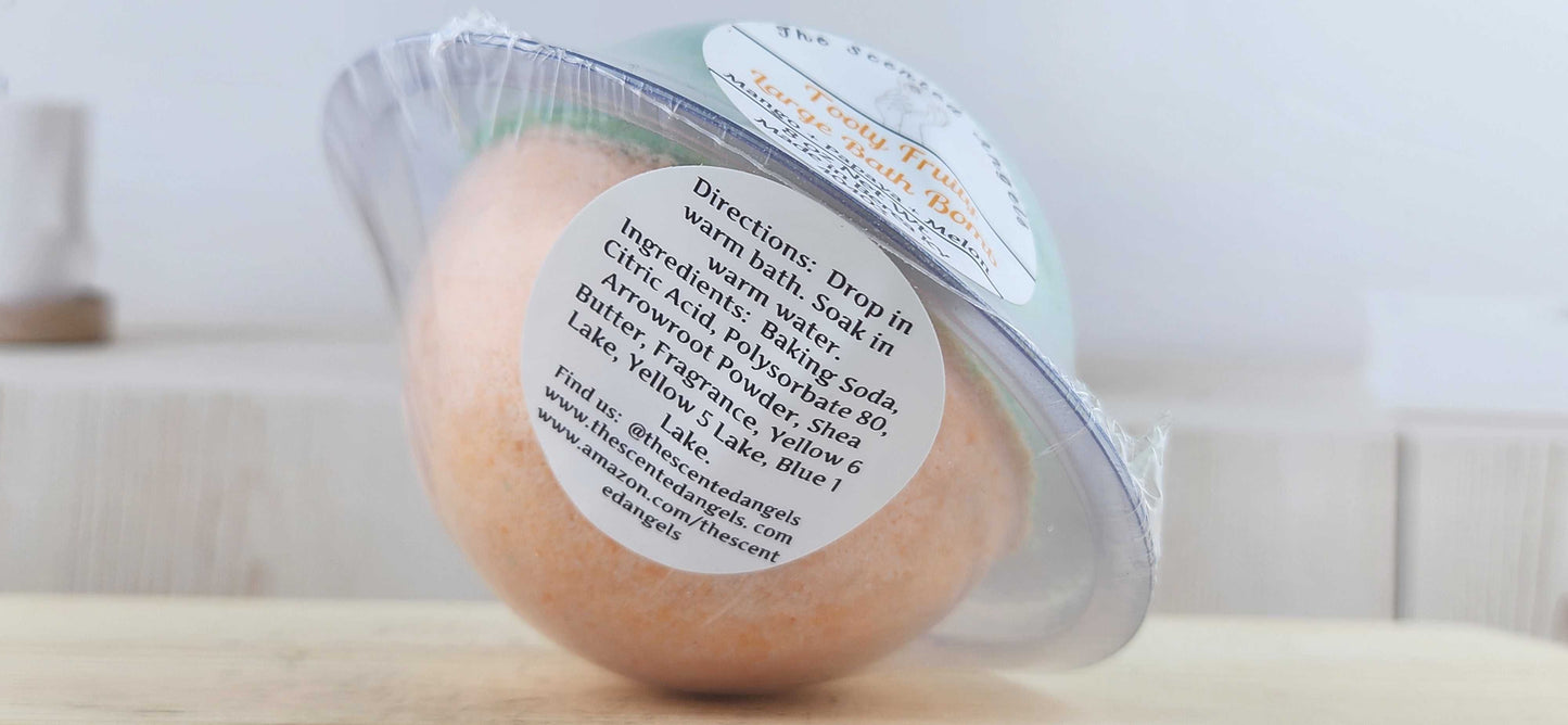 Melon Ball Bath Bomb - 8 oz Large The Scented Angels Bath Bombs