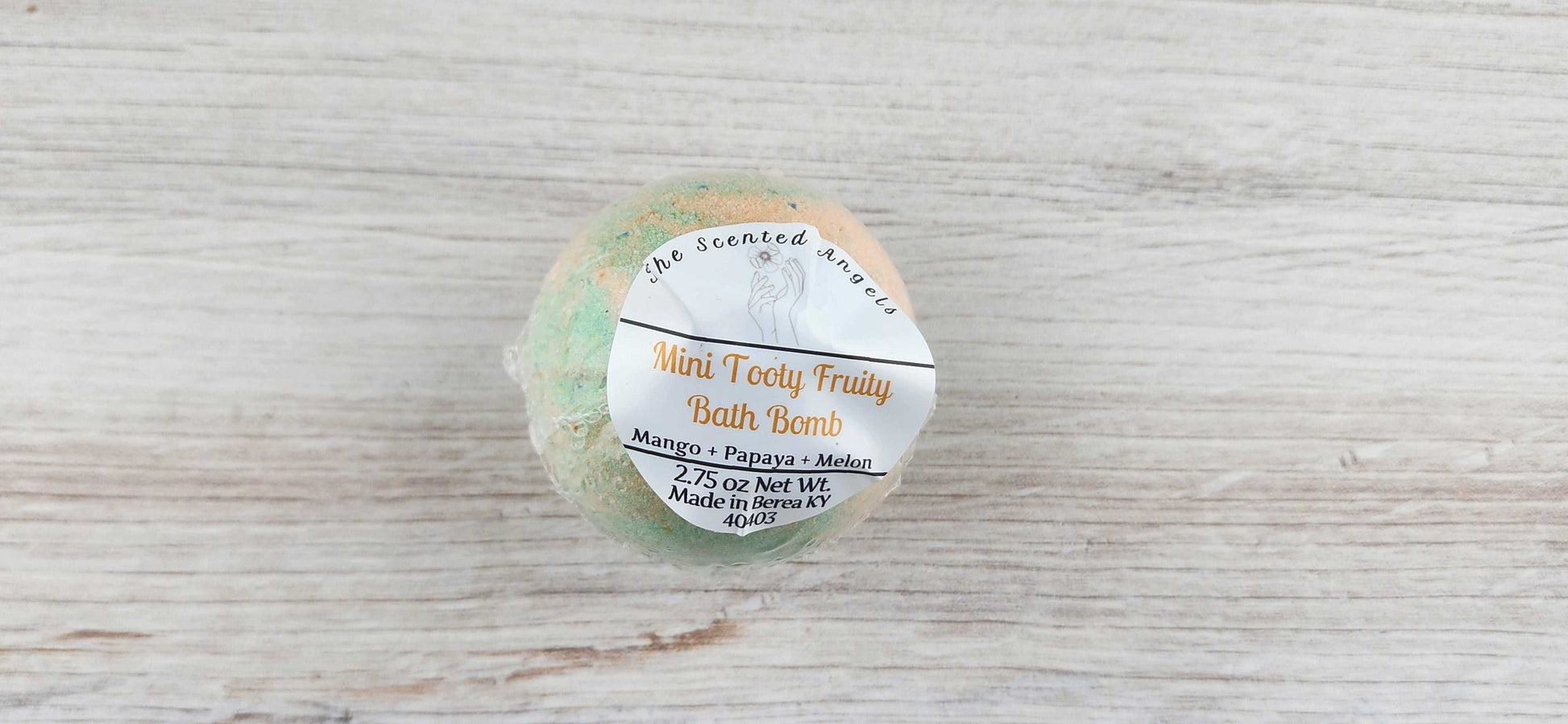 Melon Ball Bath Bomb - 8 oz Large The Scented Angels Bath Bombs