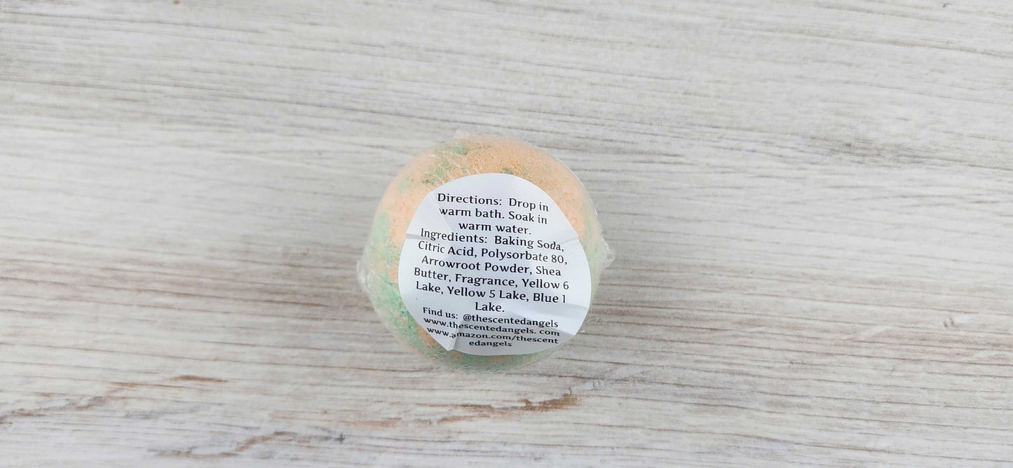 Melon Ball Bath Bomb - 8 oz Large The Scented Angels Bath Bombs