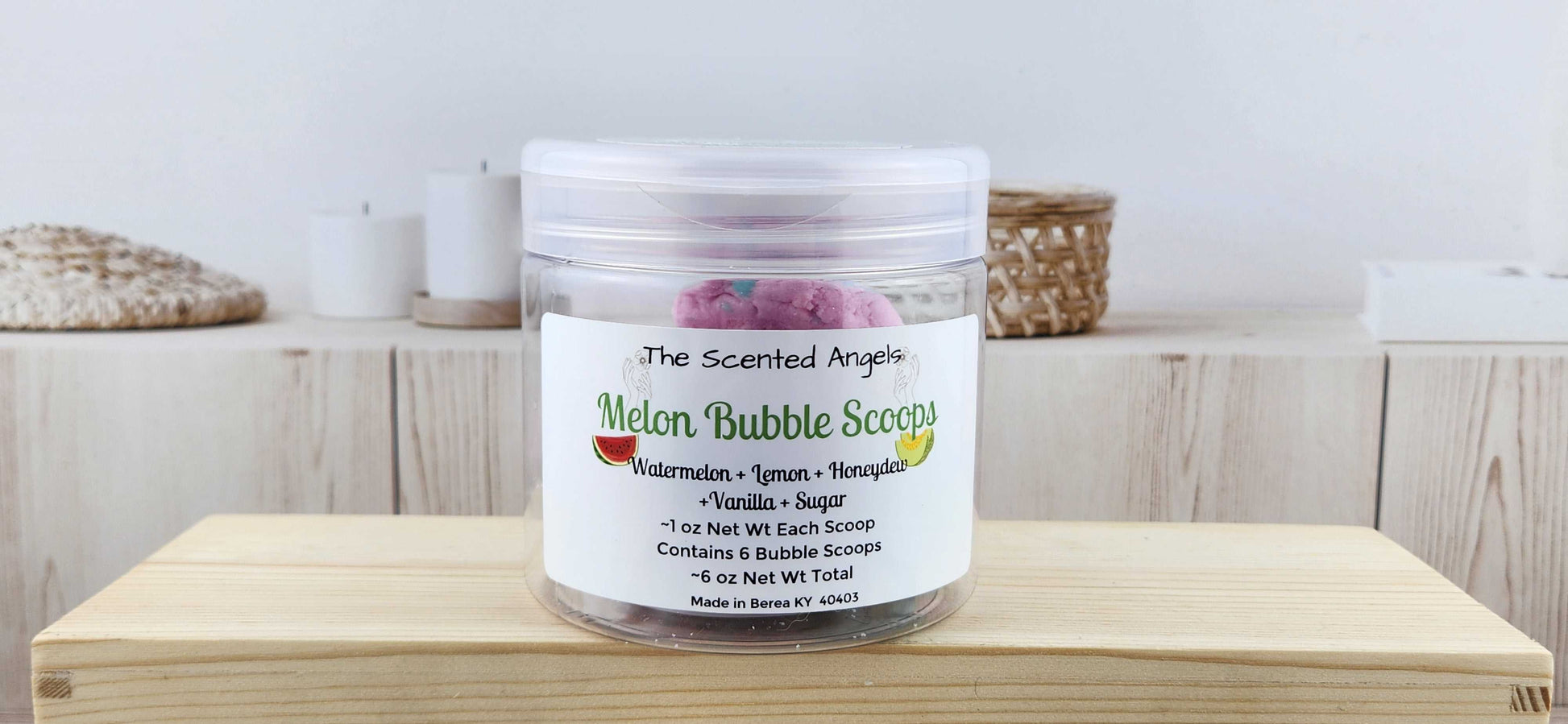 Melon Bubble Scoops - Bubble Bath The Scented Angels Bubble Bath