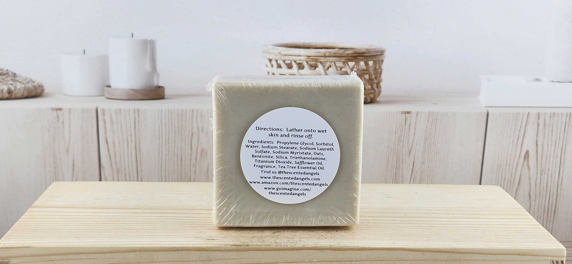 Men's Tea Tree & Clay Bar Soap - London For Men Scented The Scented Angels Bar Soap