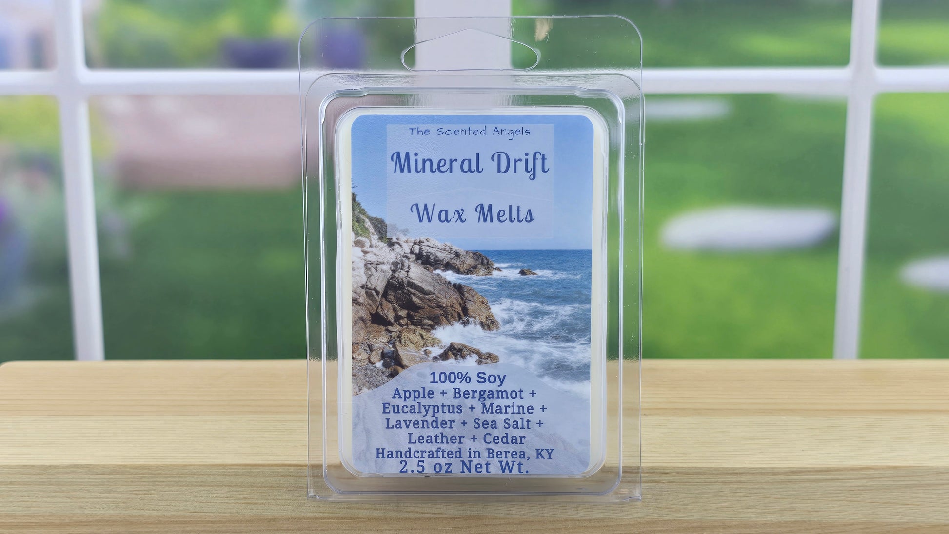Mineral Drift wax melts handmade by The Scented Angels – fresh marine cedar fragrance