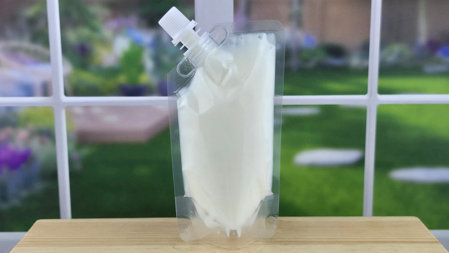 back of Moonlit Silk squeezable wax melt pouch