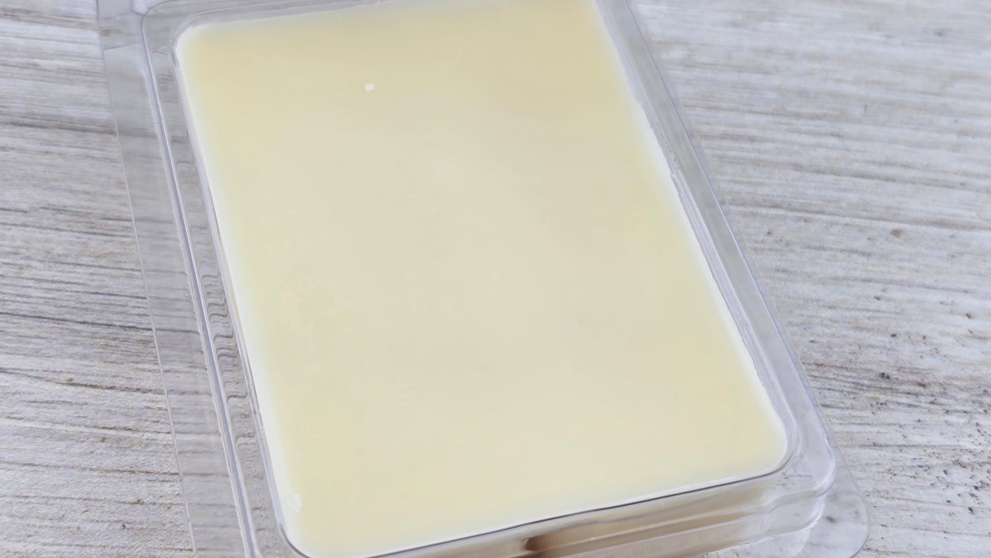 close up view of opened wax melt