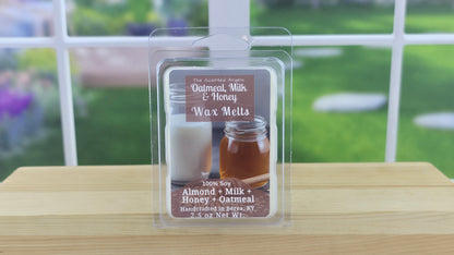 Oatmeal Milk and Honey wax melts handmade by The Scented Angels – warm comforting honey fragrance