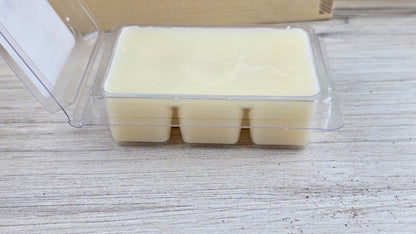 opened clamshell wax melt