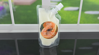 Papaya Paradise wax melts handmade by The Scented Angels – tropical papaya coconut fragrance