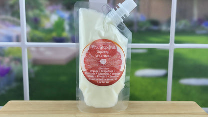 Pink Grapefruit wax melts handmade by The Scented Angels – bright citrus grapefruit fragrance