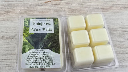 Rainforest wax melts handmade by The Scented Angels – fresh tropical forest fragrance