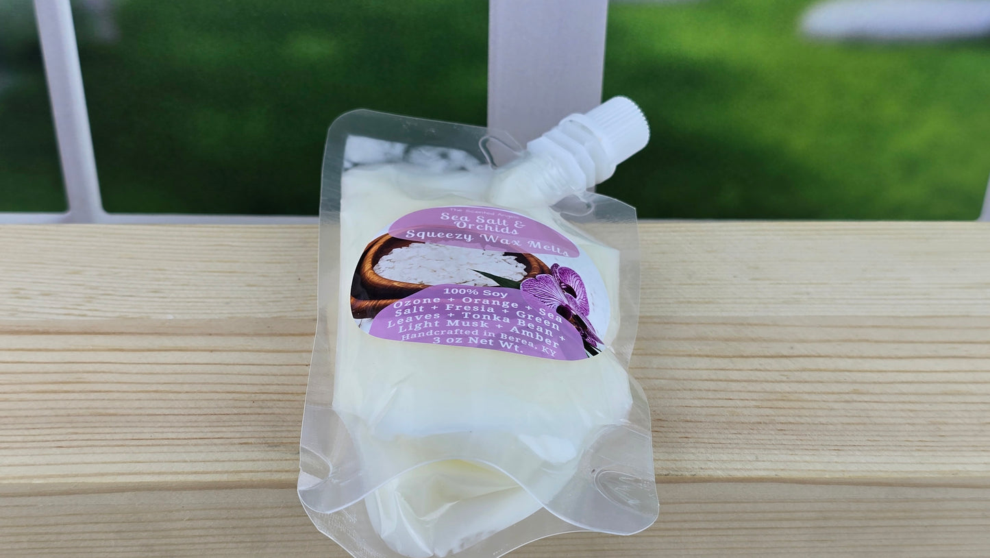 squeezable wax pouch laying down