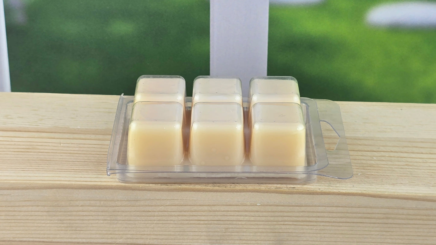 upside down strawberries & cream wax melt clamshell