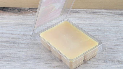 opened clamshell wax melt