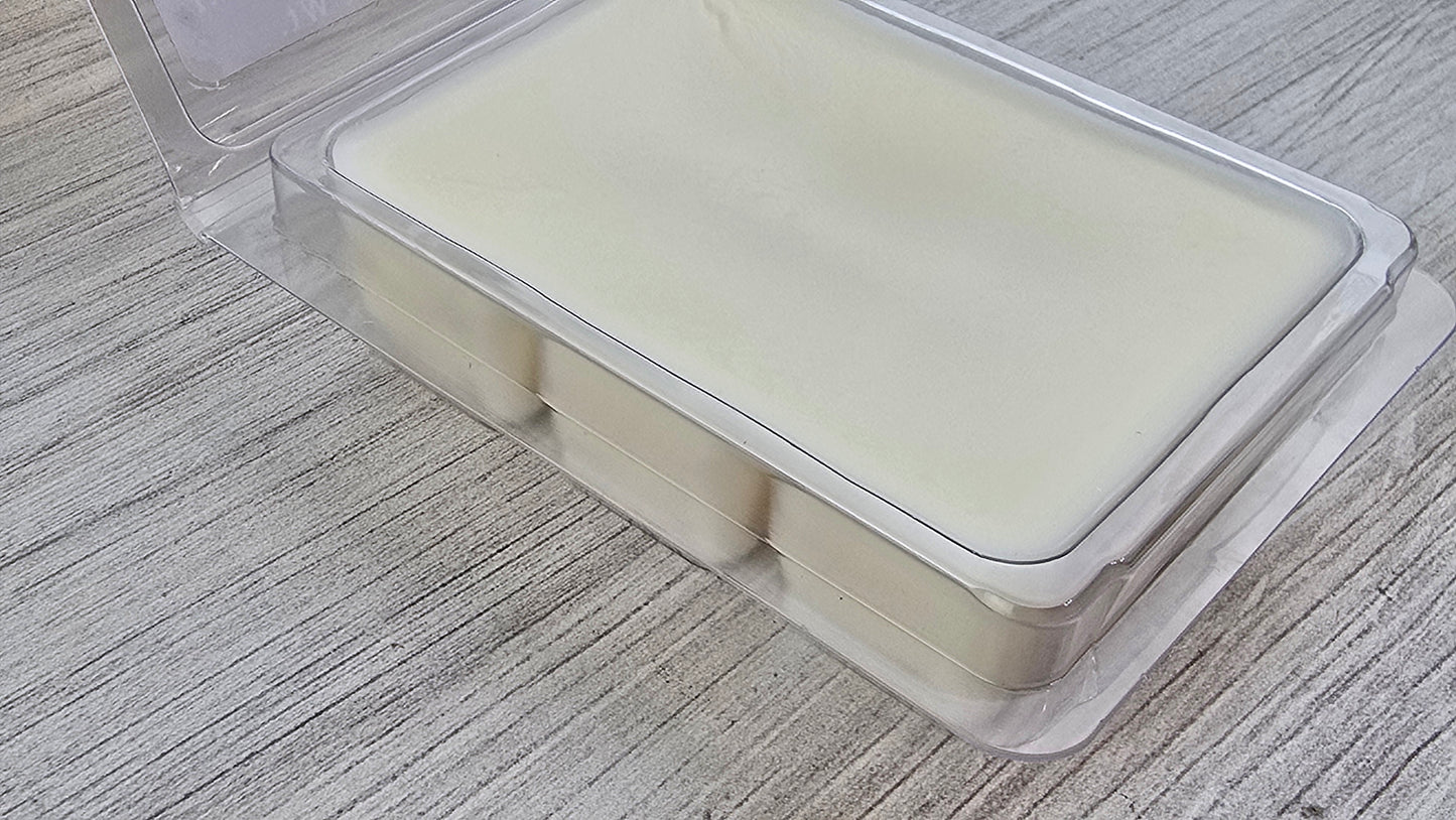 up close of clamshell wax melt