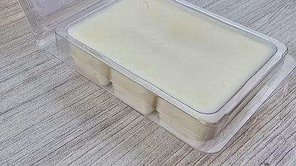 up close of clamshell wax melt