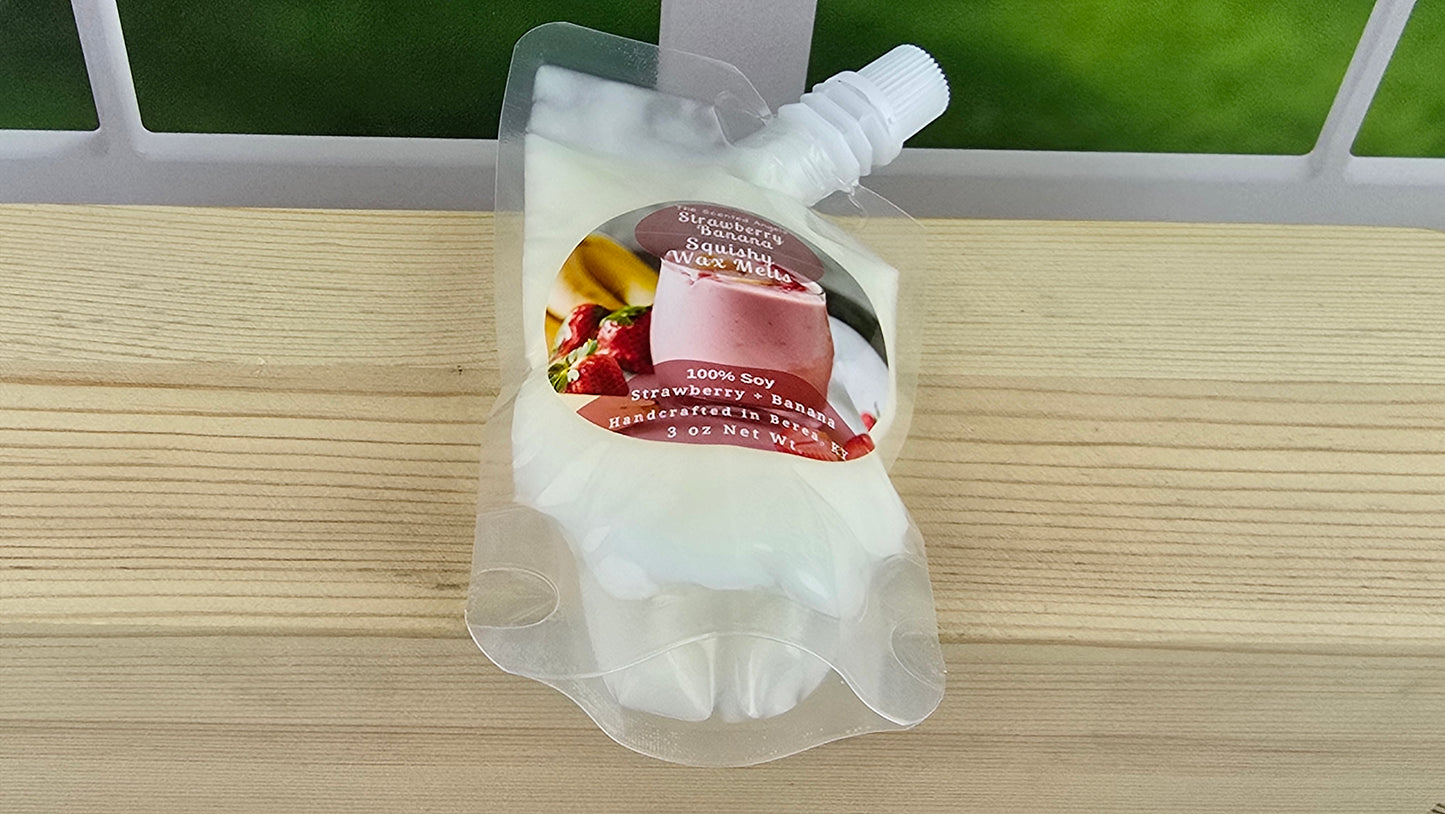 squeezable wax melt pouch laying down