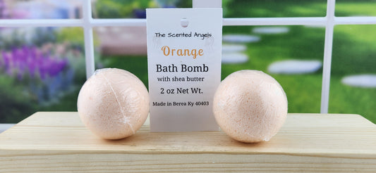 Sweet Orange Bath Bombs with front of label