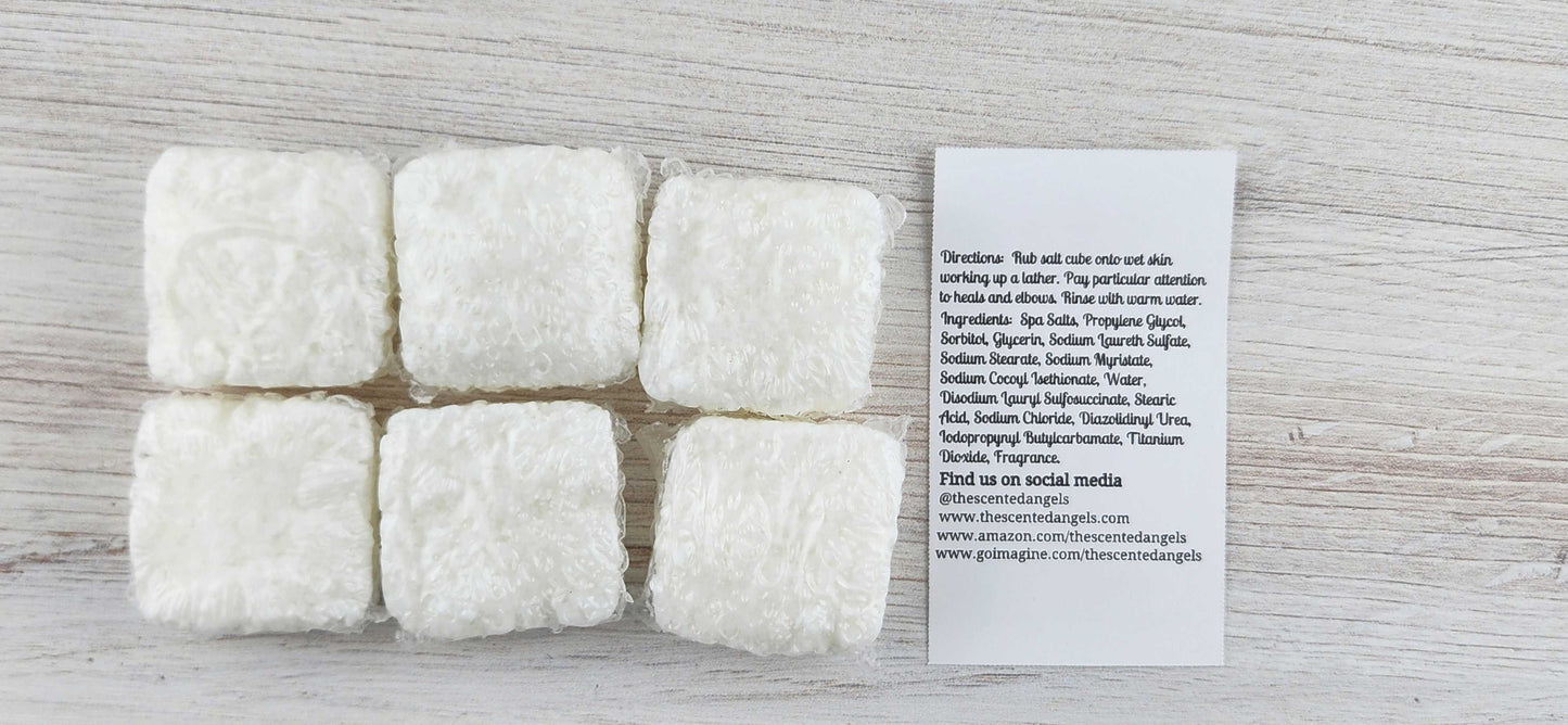 Vanilla Almond Spa Salt Cubes - Quantity Options The Scented Angels Salt Scrubs