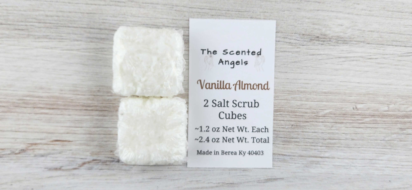 Vanilla Almond Spa Salt Cubes - Quantity Options The Scented Angels Salt Scrubs