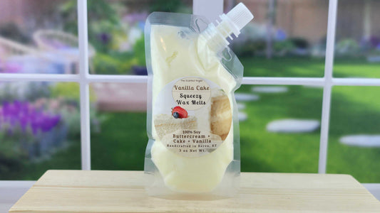 Vanilla Cake -- 100% Soy Squeezy Wax Melts - 3 oz The Scented Angels Squeezy Wax Melts