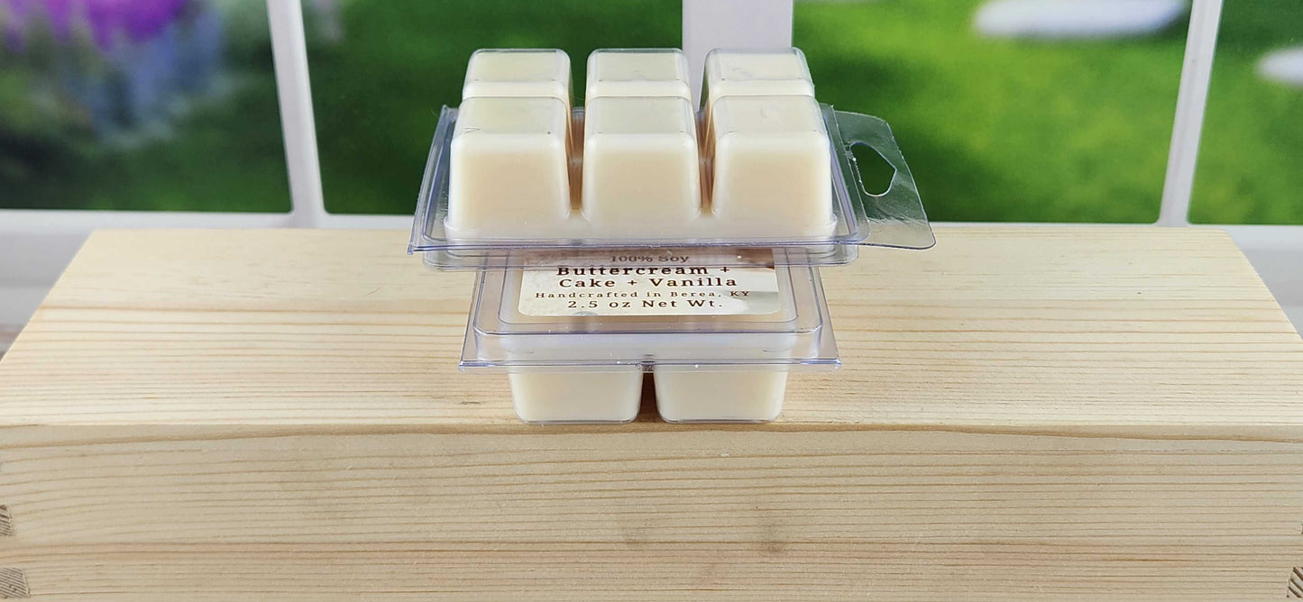 Vanilla Cake -- 100% Soy Wax Melts - 2.5 oz - 6 cubes - Home Fragrance The Scented Angels Wax Melts