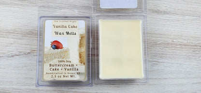 Vanilla Cake -- 100% Soy Wax Melts - 2.5 oz - 6 cubes - Home Fragrance The Scented Angels Wax Melts