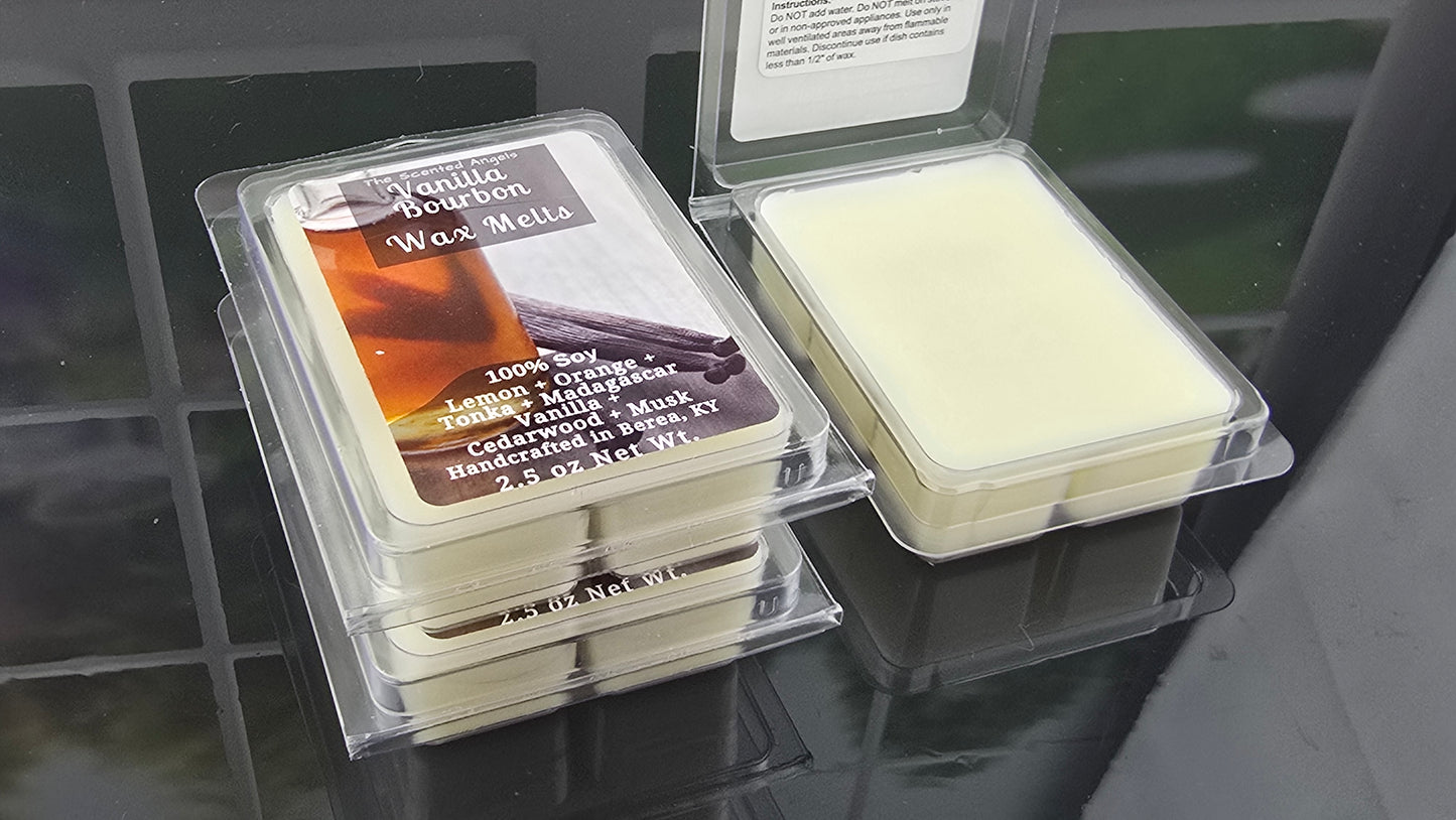 Vanilla Bourbon wax melts handmade by The Scented Angels – rich vanilla tonka fragrance