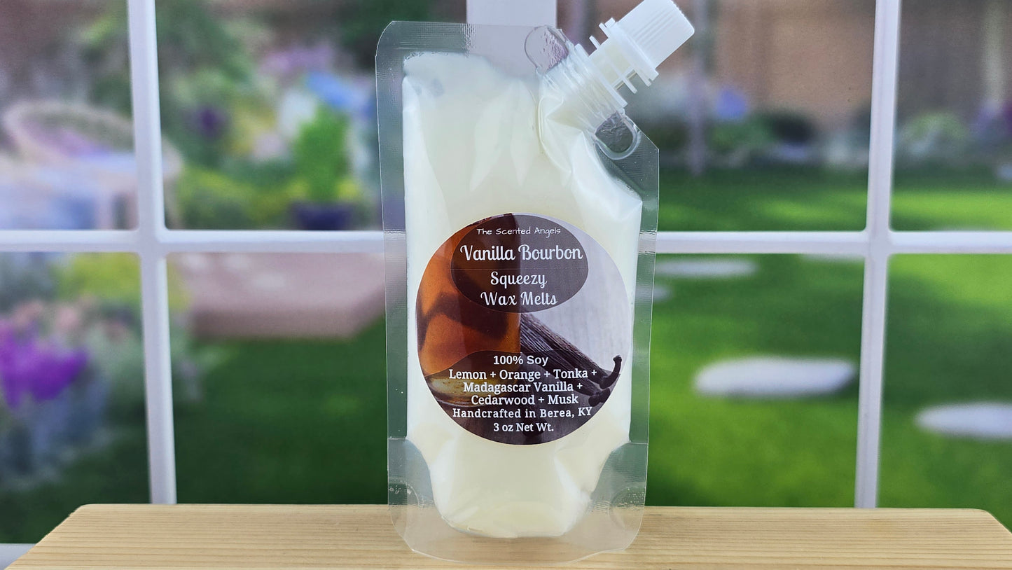 Vanilla Bourbon wax melts handmade by The Scented Angels – rich vanilla tonka fragrance