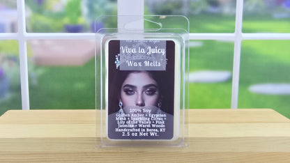Viva La Juicy wax melts handmade by The Scented Angels – feminine peach floral fragrance
