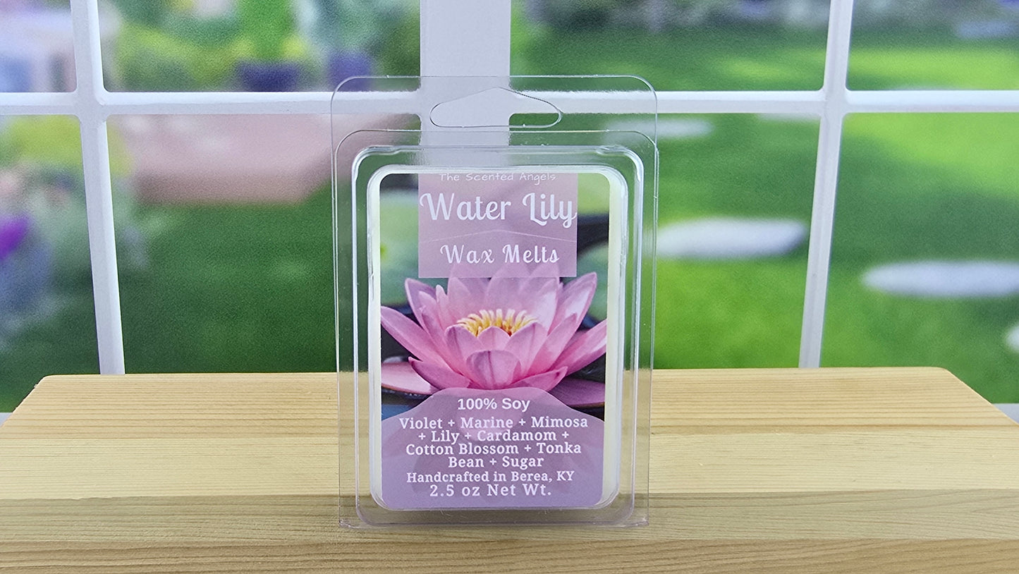 Water Lily wax melts handmade by The Scented Angels – fresh floral water lily fragrance