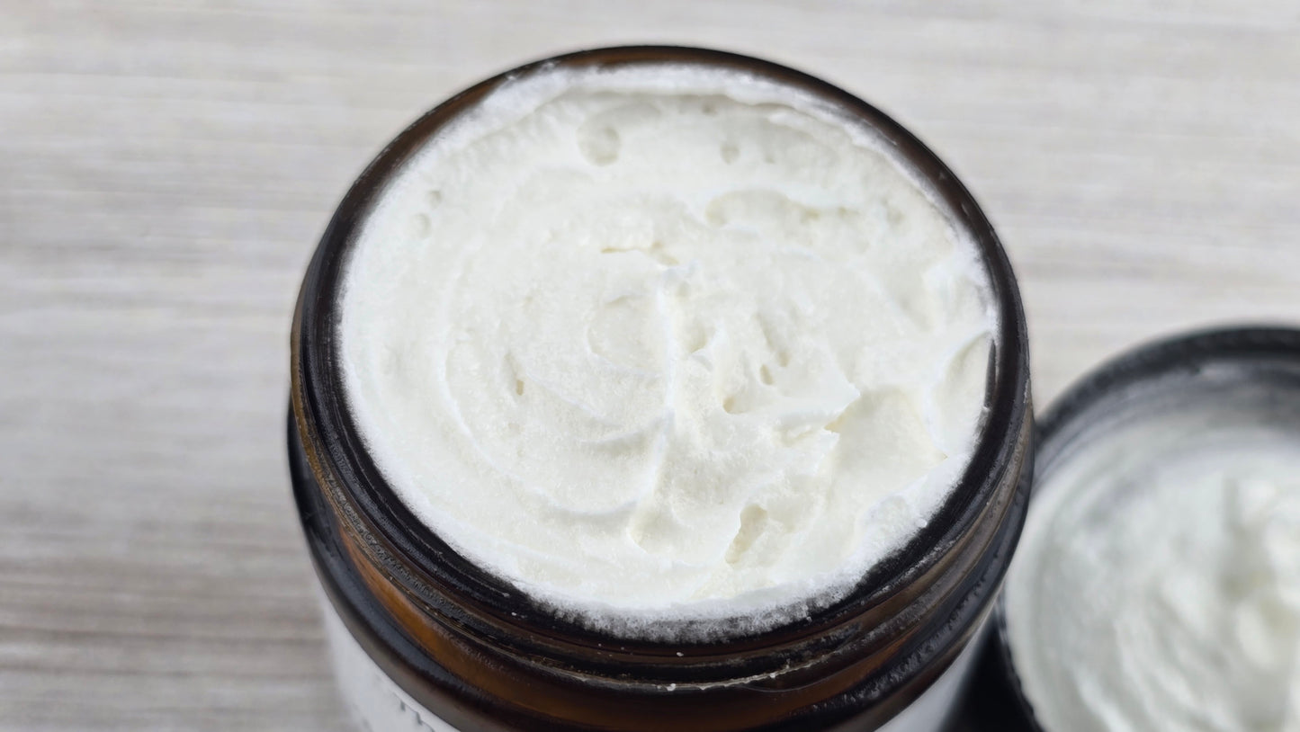 Opened Jar of white cream