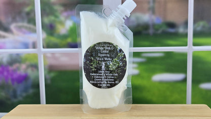 White Oak and Cedar wax melts handmade by The Scented Angels – cedarwood and sandalwood fragrance